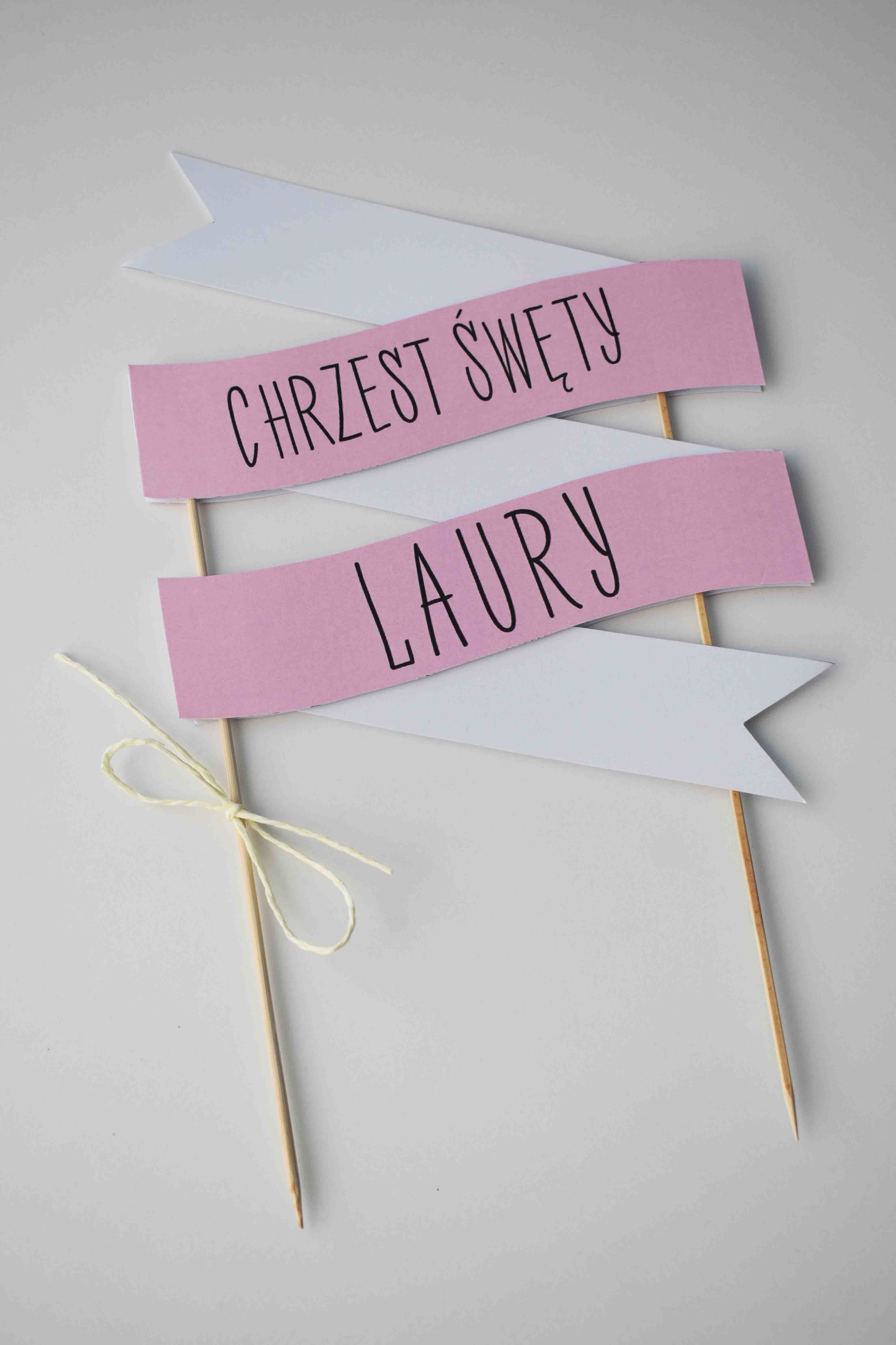 topper na tort na chrzest święty