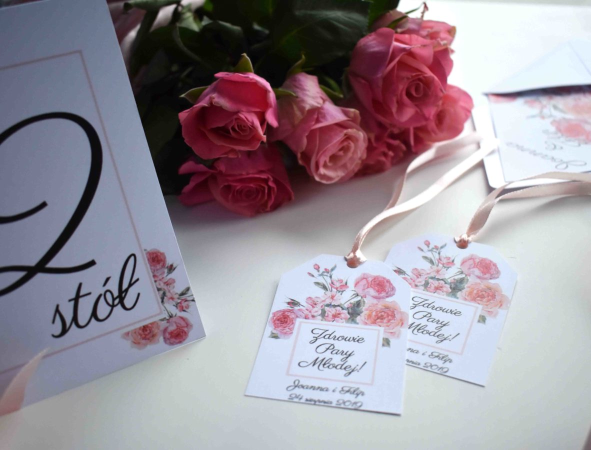 Dodatki weselne Róże w duecie